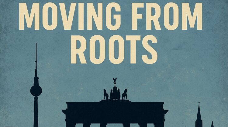 “Rise from the Rubble, Move from the Roots,” showing ruins transforming into growing roots and symbols of community resilience.