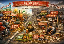 Gerai es teh jumbo viral dan simulasi perhitungan modal UKM