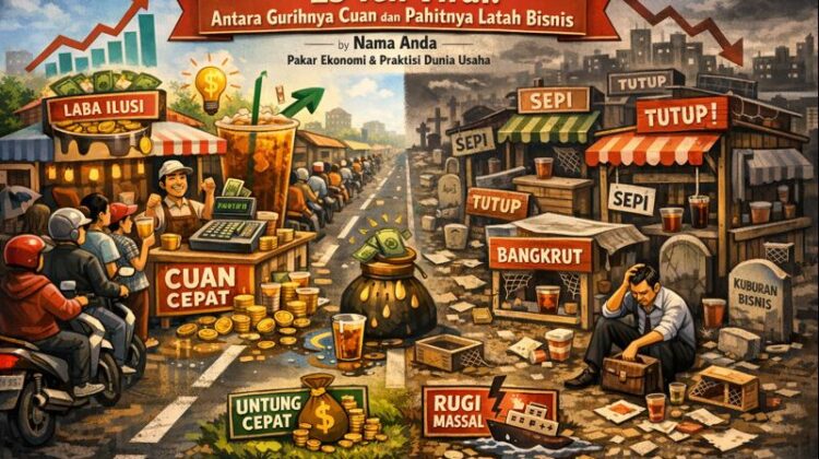 Gerai es teh jumbo viral dan simulasi perhitungan modal UKM