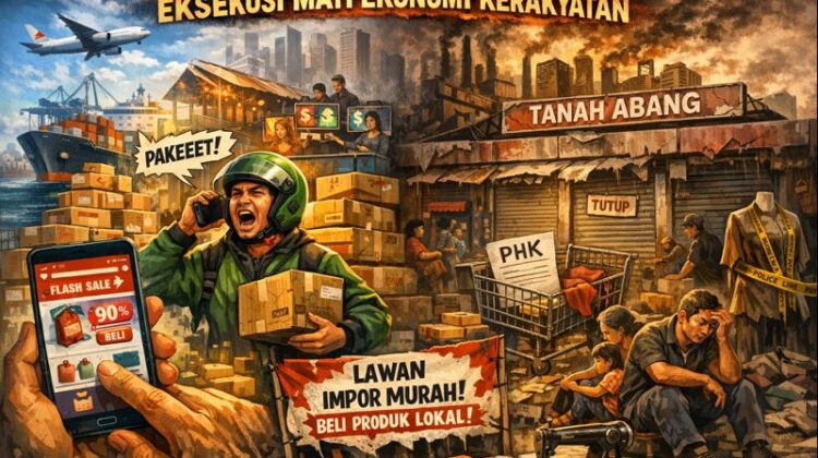 Lorong pasar sepi akibat serbuan barang impor digital