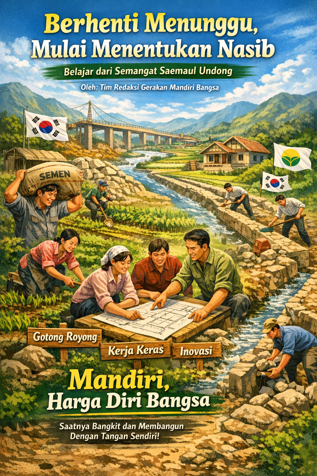 Kemandirian Desa, UU Desa No 6 2014, Saemaul Undong Indonesia, Gerakan Mandiri Bangsa.