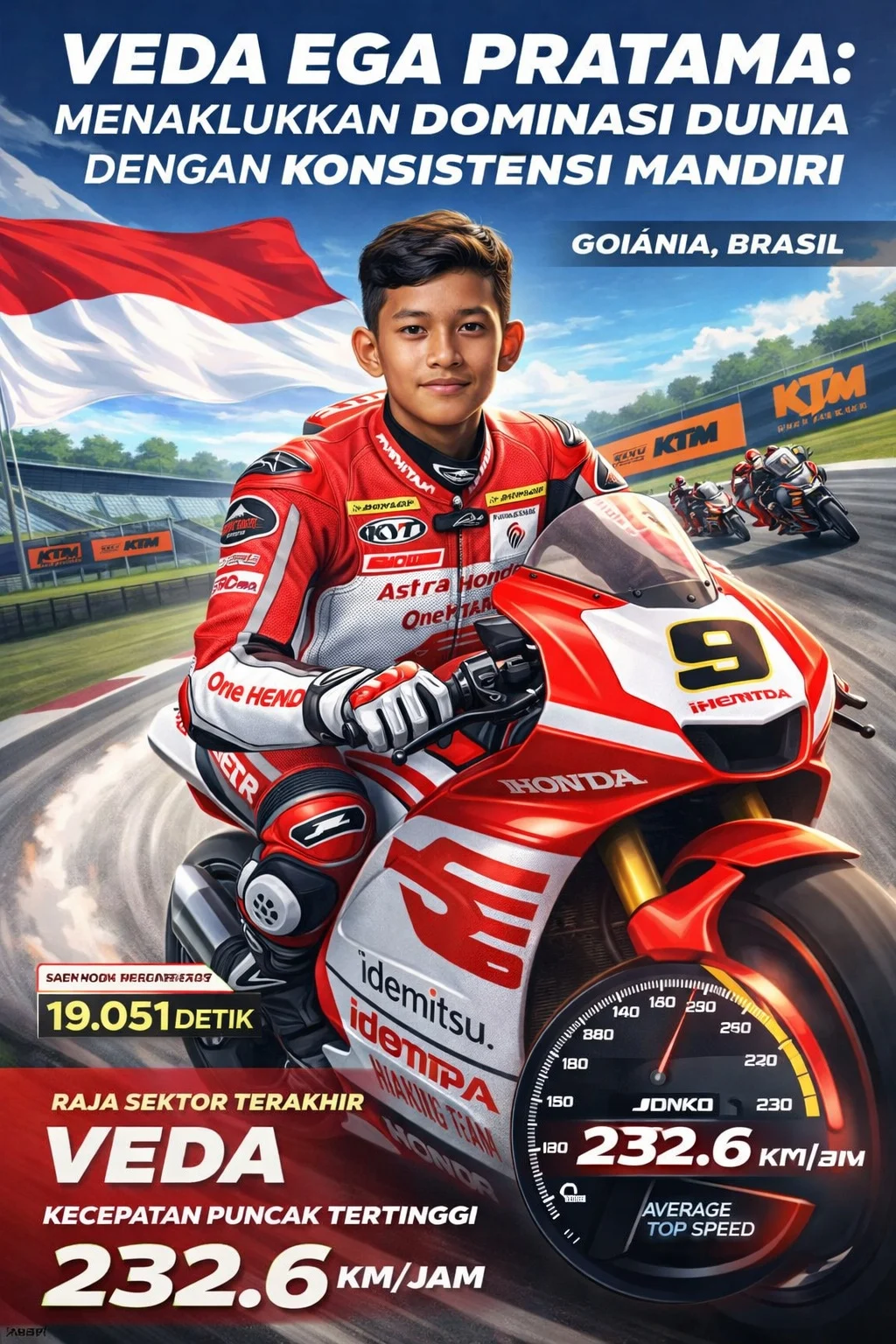 Veda Ega Pratama: Rahasia Kecepatan dan Konsistensi di Moto3 Brasil