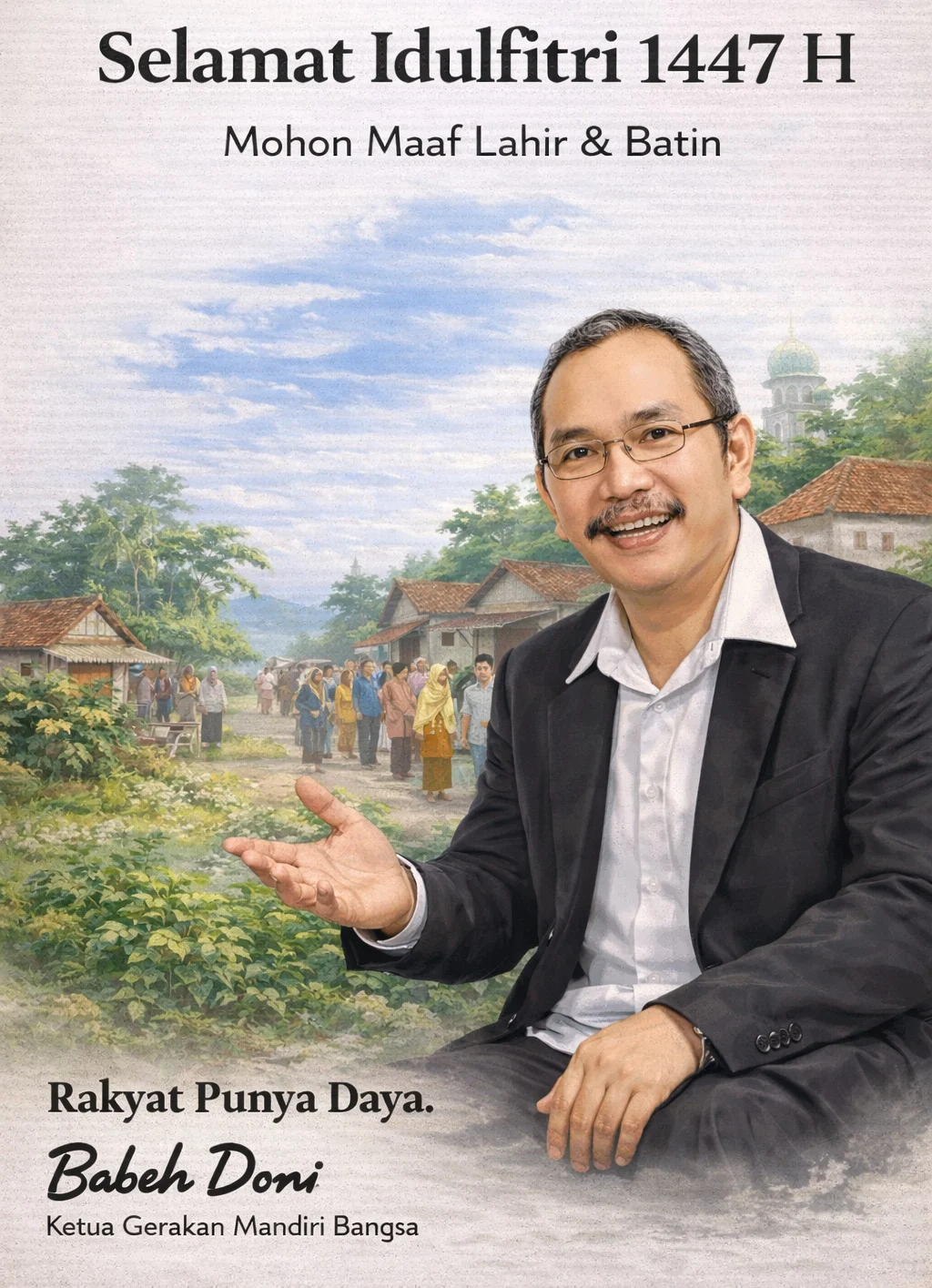 Simak pesan menyentuh Dr. Ir. Giwo Rubianto di Idulfitri 1447 H tentang pentingnya menjaga kesucian hati dan kebahagiaan bersama orang tercinta.