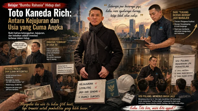 Pertemuan singkat di Haneda Airport, tapi sarat makna. Dari Toto Kaneda Rich, kami belajar bahwa kejujuran dan ketangguhan melampaui batas usia