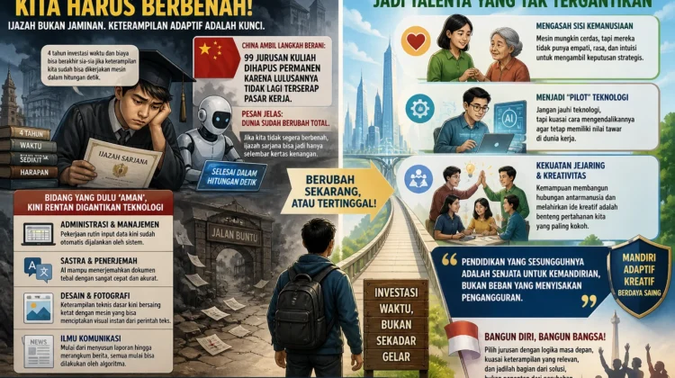 Ijazah Tak Lagi Cukup: 99 Jurusan Dihapus, Dunia Kerja Berubah Total
