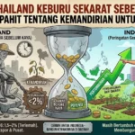 Thailand menghadapi krisis pertumbuhan, utang tinggi, dan penuaan penduduk sebelum menjadi negara maju. Apa pelajaran penting bagi Indonesia?