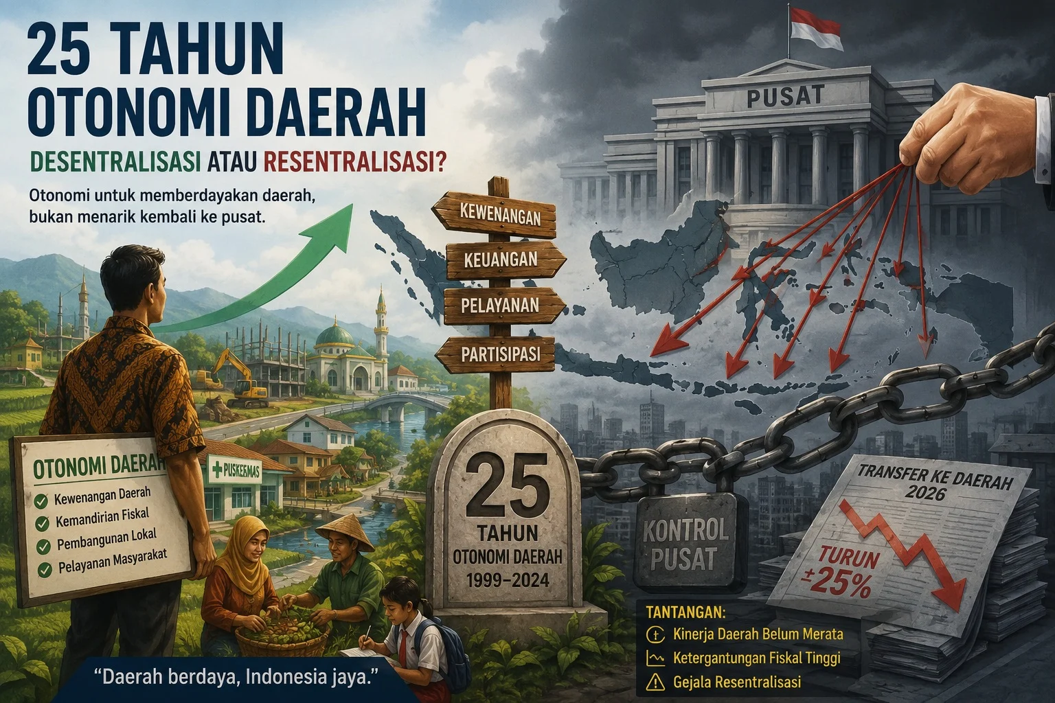 Flyer 25 Tahun Otonomi Daerah - Gerakan Mandiri Bangsa