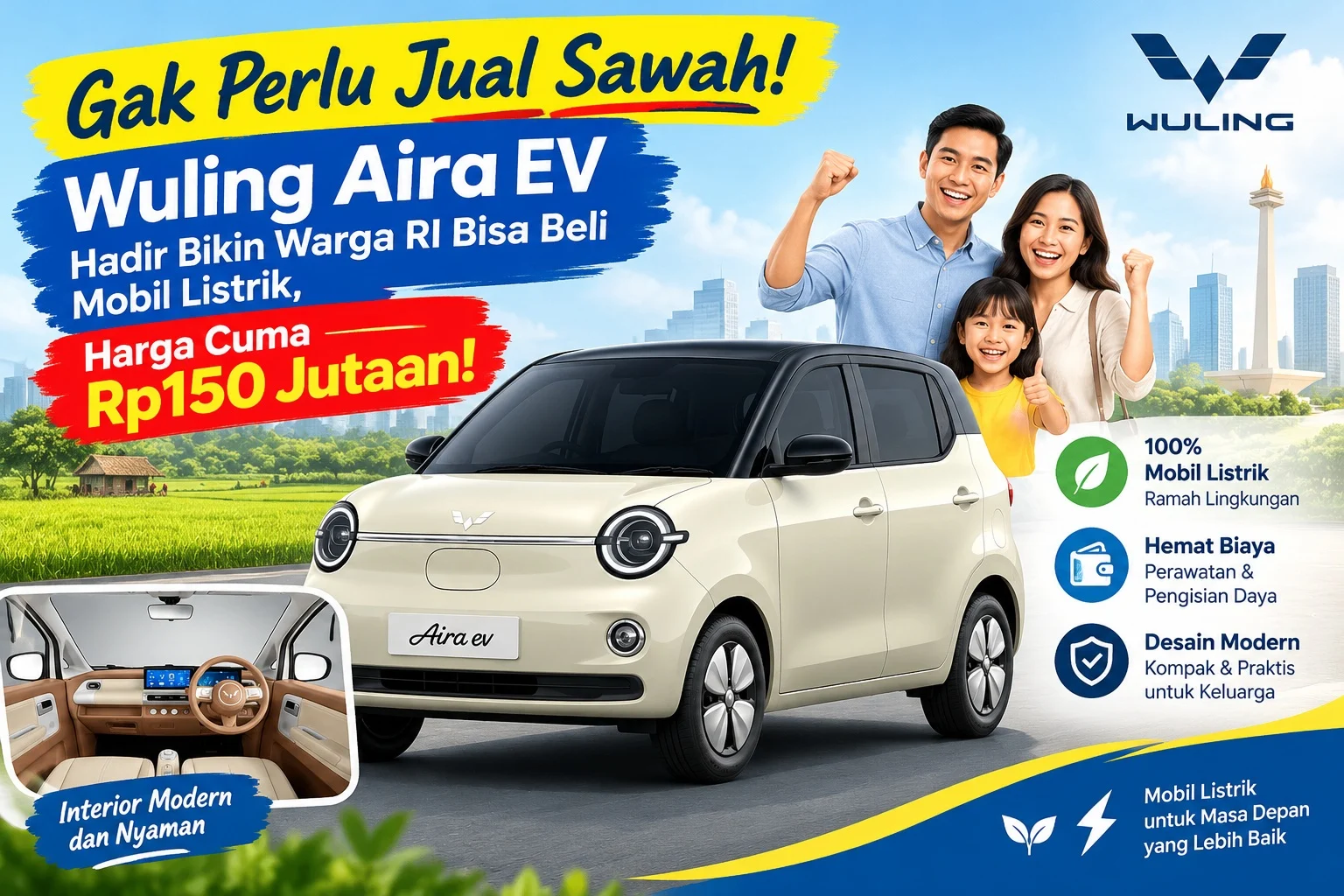 Wuling Aira EV Tampilan Utama